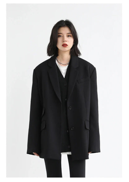 Korean Autumn Winter Women's Sports Coat Casual Loose V-neck Sweatshirt for Women Thick Warm Tops Office Lady Female