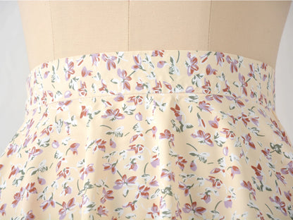 Summer new women' floral print skirt high waist umbrella mini skirt Female invisible zipper chiffon print short skirt women 2022