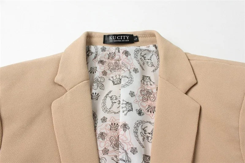 2025 New Fashion Spring  Autumn Casual Men Blazer Cotton Slim England Suit Blaser Masculino Male Jacket Blazer Men Size M-5XL