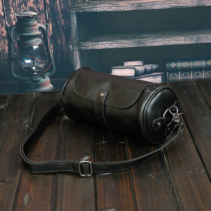 Luxury Retro Barrel Shaped Shoulder Bags Men Crossbody Bag Fashion Design Messenger Bag Mens Crossbody Shoulder Bag Male 2021