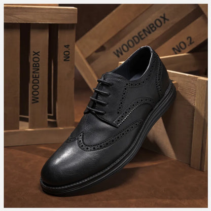 Genuine Leather Dress Shoes Comfy Men Casual Shoes Smart Business Work Office Lace-up Men Shoes