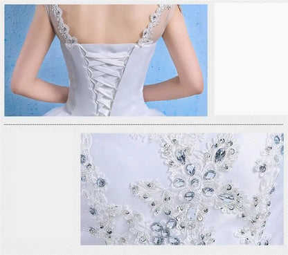 Wedding Dress Sexy V-neck Lace Embroidery Court Train Ball Gown Princess Wedding Dresses Vestido De Noiva Plus Size