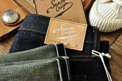 Mens Jeans cotton linen Selvedge Sanforized Raw Denim Jeans for Men Straight Fit Silver Button 19 oz