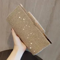 Evening Bags Women Clutch Bag High-end Leather Evening Wedding Bridal Handbag Pearl Flower Fashion Chain Party Packs