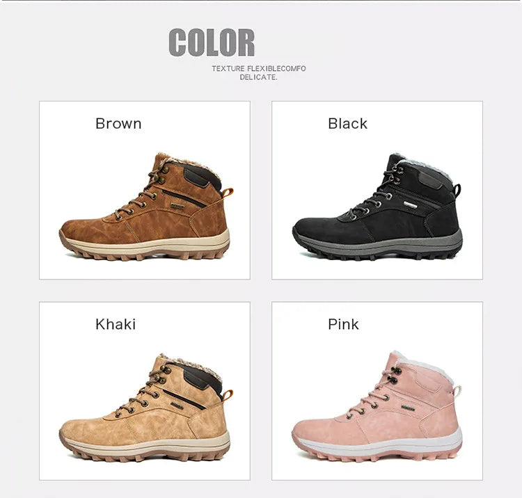 Winter Waterproof Men Boots Plush Super Warm Snow Boots for Men Sneakers Big Size 48 Men Ankle Boots Outdoor Shoes Botas Hombre