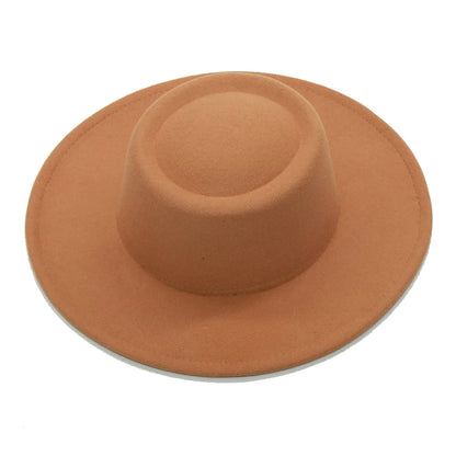 Fedora Hats Men Women 8.5CM Wide Brim Wool Felt Jazz Hats 2023 British style Dress Formal Panama Cap