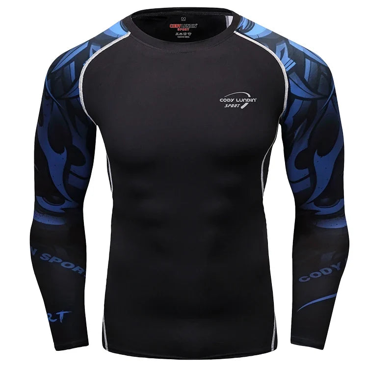 CODY LUNDIN UV Protection Long Sleeve Swim Rashguard For Men Swimsuit Quick Dry Surf Driving Mens Sublimation T Shirt Gym Tops
