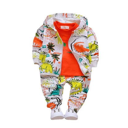 New Spring Autumn Baby Boys Clothes Children Girls Sport Jacket T-Shirt Pants 3Pcs/Sets Toddler Fashion Costume Kids Tracksuits