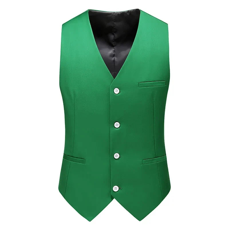 Royal Blue Vest Waistcoat Men's Brand New Slim-Fit V Neck Dress Vests Mens Formal Business Wedding Tuxedo Chaleco Hombre 6xl