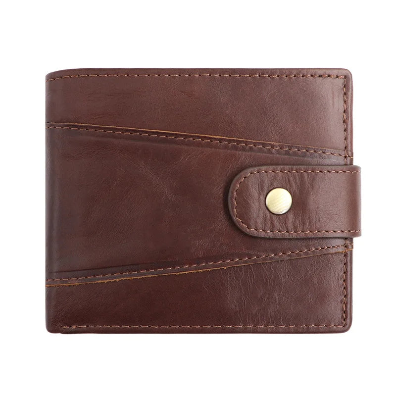 Portefeuille Homme RFID Vintage Cuir Véritable Portefeuilles Homme Porte-cartes Porte-monnaie Sac à main Portefeuille Homme