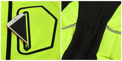 BERGRISAR Men's Cycling Jacket Winter Thermal Jacket Softshell Windbreak Waterproof Bike Coat Bicycle Raincoat BG011