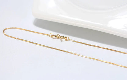 Slim 0.6mm Box Chain Necklace Italy 925 Silver Woman Man Necklace 45cm 18''Long  Jewelry Gift Wholesale OSC07