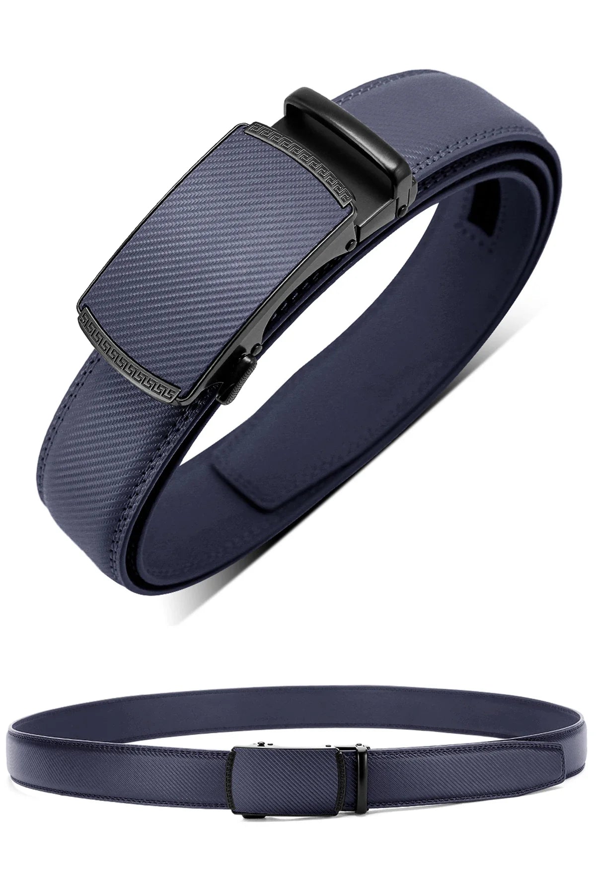 Multicolor Genuine Leather Men's Belts Fashion Business Automatic Buckle Straps Ratchet Cow Leather Waistband 3.5cm Width