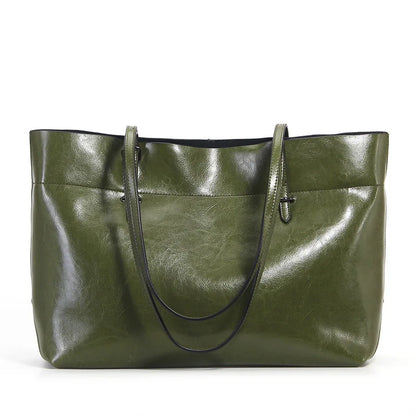 New Brown Women Handbag 100% Genuine Leather Female Shoulder Purse Ladies Black Tote Bag Large Capacity Shopping Bags
