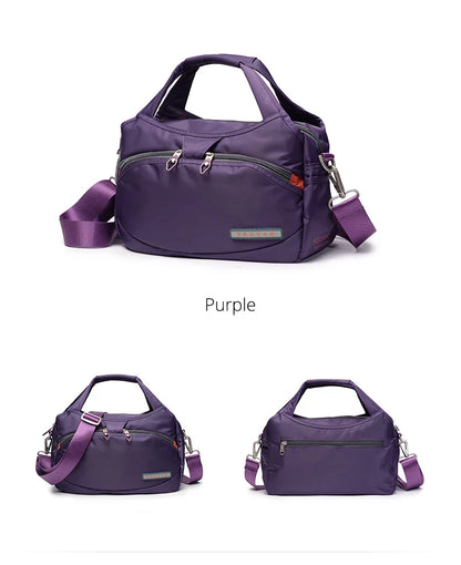 Women's Nylon Bag 2025 New Fashion Large Capacity Shoulder Bags Oxford Handbag Ladies Casual Travel Canvas Tote 2587-10