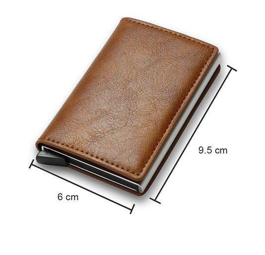 Portefeuilles pour cartes de crédit en fibre de carbone Hommes Marque RFID Noir Magique Pliable Cuir Mince Mini Portefeuille Petit Porte-monnaie Homme