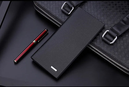 men's wallet microfiber leather long purse carteira masculina hombre billeteras thin porte 2022 men wallets of leather genuine