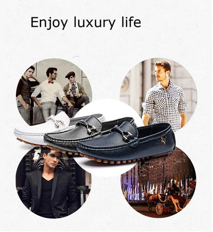 White Loafers for Men Size 48 Slip on Shoes Driving Flats Casual Moccasins for Men Comfy Male Loafers