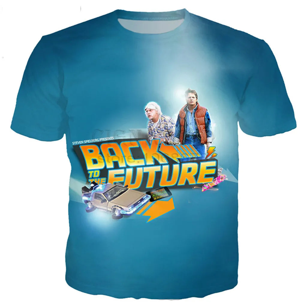 New Arrive Popular Classical Back to the Future T Shirt Men Women 3D Printed Novelty Summer Tops