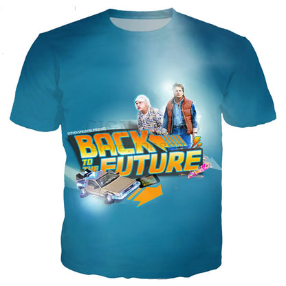 New Arrive Popular Classical Back to the Future T Shirt Men Women 3D Printed Novelty Summer Tops
