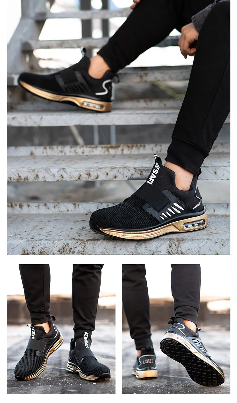 Industrial Safety Shoes With Steel Toe Cap Indestructible Cushion Work Shoes For Men Protective Security Boots Women Footwear