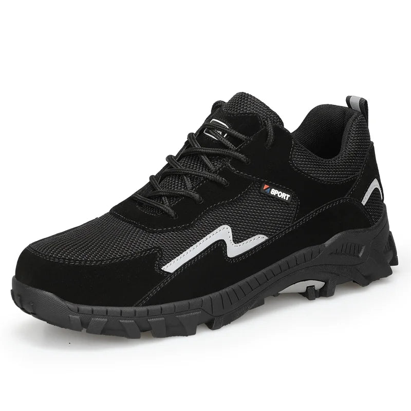 Men Steel Toe Safety Shoes Indestructible Construction Working Shoes Protection Male Footwear Breathable Hiking Industry Boots