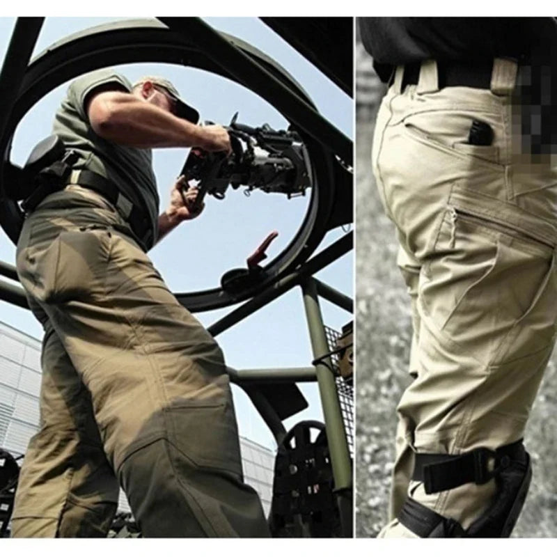 2024 Mens Lightweight Tactical Cargo Pants Elastic Breathable Multiple Pocket Trousers Outdoor Joggers Pant Tactical Pants 6XL