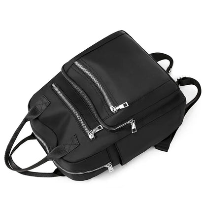 Women Backpack Travel Casual Waterproof Oxford Shoulder Bags Female Large Capacity Handbag Rucksack Black Purse School Pack
