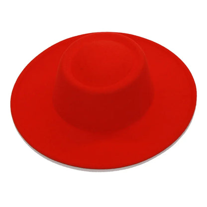 Fedora Hats Men Women 8.5CM Wide Brim Wool Felt Jazz Hats 2023 British style Dress Formal Panama Cap