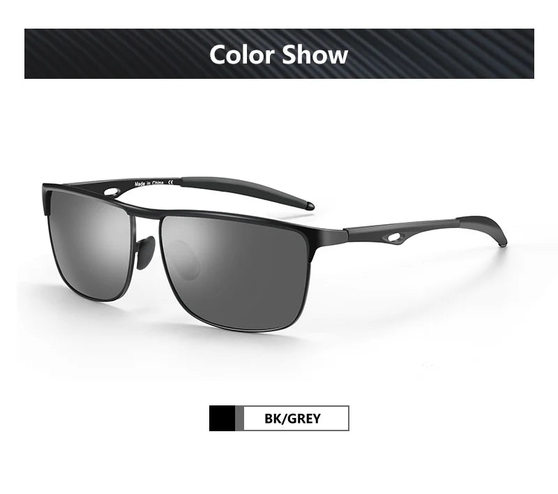 Aluminum Sports Polarized Sunglasses For Men Women Mirrored UV400 Anti-Glare Driving Sun Glases
