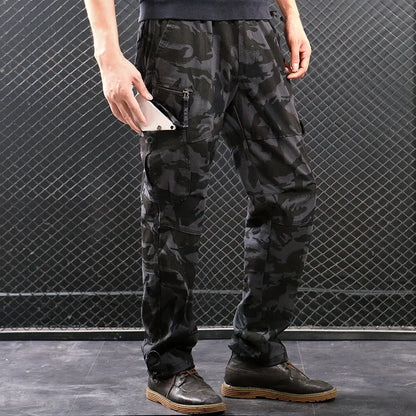 Spring Cargo Pants Men Multi Pockets Tactical Pants Male Autumn Outwear Streetwear Army Straight Slacks Casual Long Trousers