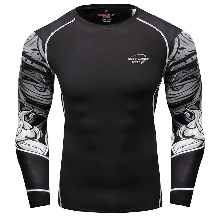 CODY LUNDIN UV Protection Long Sleeve Swim Rashguard For Men Swimsuit Quick Dry Surf Driving Mens Sublimation T Shirt Gym Tops