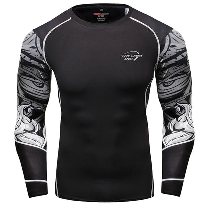 CODY LUNDIN UV Protection Long Sleeve Swim Rashguard For Men Swimsuit Quick Dry Surf Driving Mens Sublimation T Shirt Gym Tops