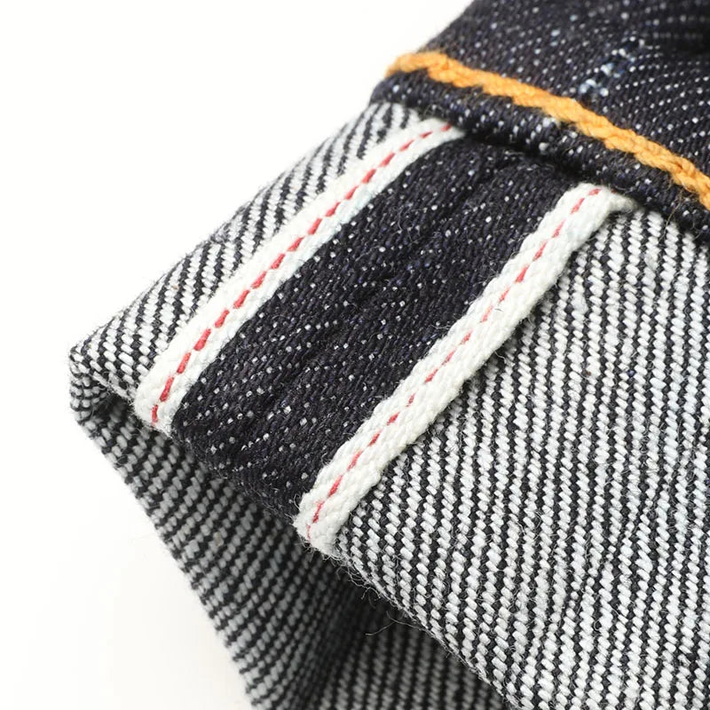 DN-0006 14oz Raw Indigo Selvage Washed Loose Fitting Pants Sanforised Denim Jean