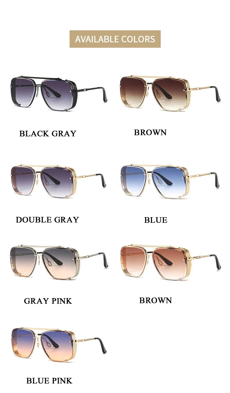 New Punk Sunglasses For Men Fashion Square Vintage Steampunk Glasses Luxury Oculos De Sol Masculino Luxe Lunette De Soleil Homme