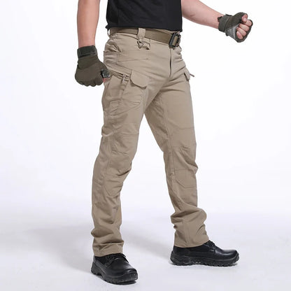 Plus Size 6XL Mens Tactical Pants Multiple Pocket Elasticity Military Urban Commuter Tacitcal Trousers Men Slim Fat Cargo Pants