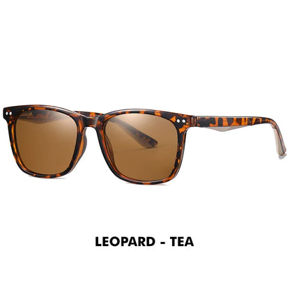 Brand Polarized Sunglasses Men Women Fashion Square Shades Leopard Frame Ladies Travel UV400 Goggles Driving Sun Glasses