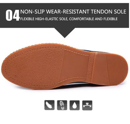 2024 Spring Suede Leather Men Shoes Oxford Casual Shoes Classic Sneakers Comfortable Footwear Dress Shoes Large Size Flats