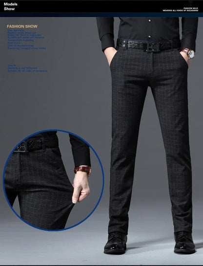 Spring Autumn New Fashion Mens Casual Pants High Quality Brand Business Pants Male Clothing Cotton Formal Trousers Men Clothing