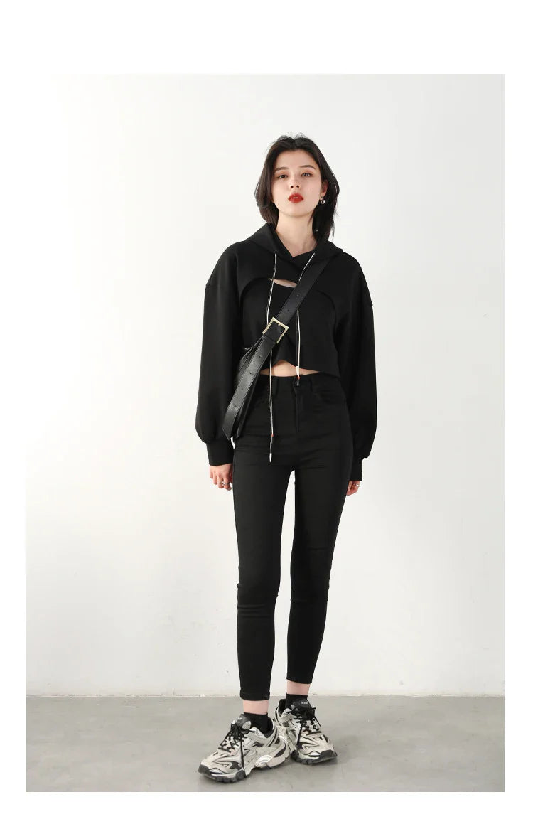 Women Jeans Retro High Waist Stretch Pencil Denim Pants Elastic for Woman Female Trousers Autumn Winter Ladies