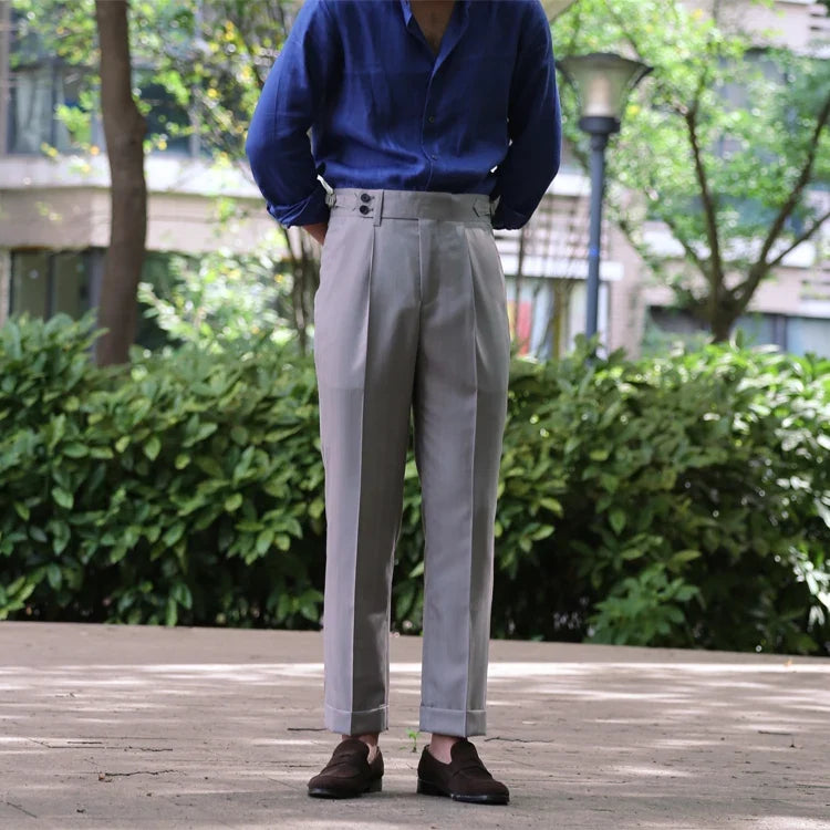 Custom Made Black/White Pants Straight-Fit Trousers Mens/Bridegroom/Best Man Wedding/Evening Plain Front Pant KZ11