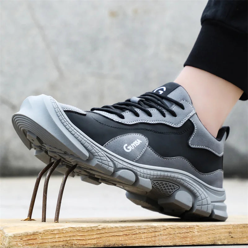 Men Steel Toe Safety Shoes Indestructible Construction Working Shoes Protection Male Footwear Breathable Hiking Industry Boots