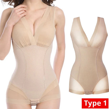 Bodysuit Shapewear Women Full Body Shaper Tummy Control Hip Butt Lifter Corset Reductive Slimming Waist Trainer Underwear