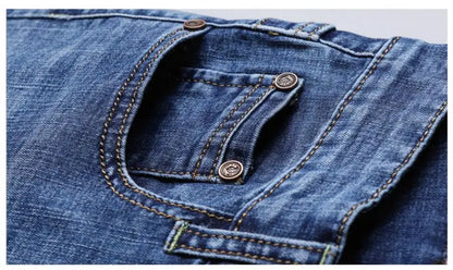 Summer Thin Denim Shorts For Men Good Quality Shorts Jeans Men Cotton Solid Straight Jeans Shorts Male Blue Casual Jeans Size 40