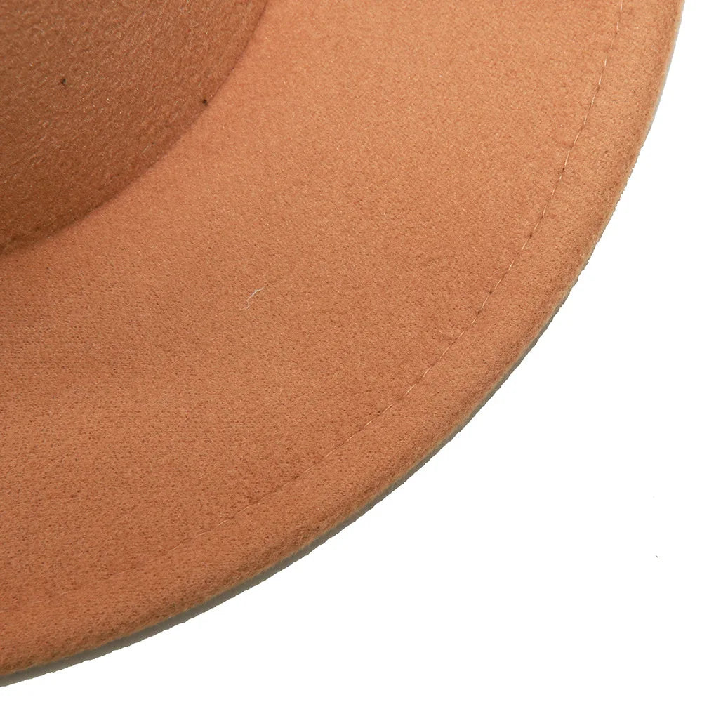 Fedora Hats Men Women 8.5CM Wide Brim Wool Felt Jazz Hats 2023 British style Dress Formal Panama Cap