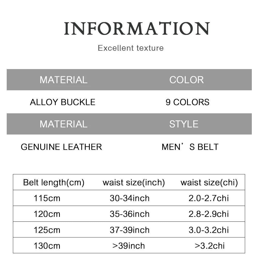 Men Belts Metal Automatic Buckle Brand High Quality Leather Belts for Men Famous Brand Luxury Work Business Strap