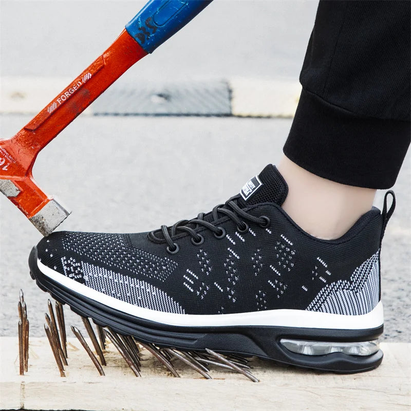 Industrial Safety Shoes With Steel Toe Cap Indestructible Cushion Work Shoes For Men Protective Security Boots Women Footwear
