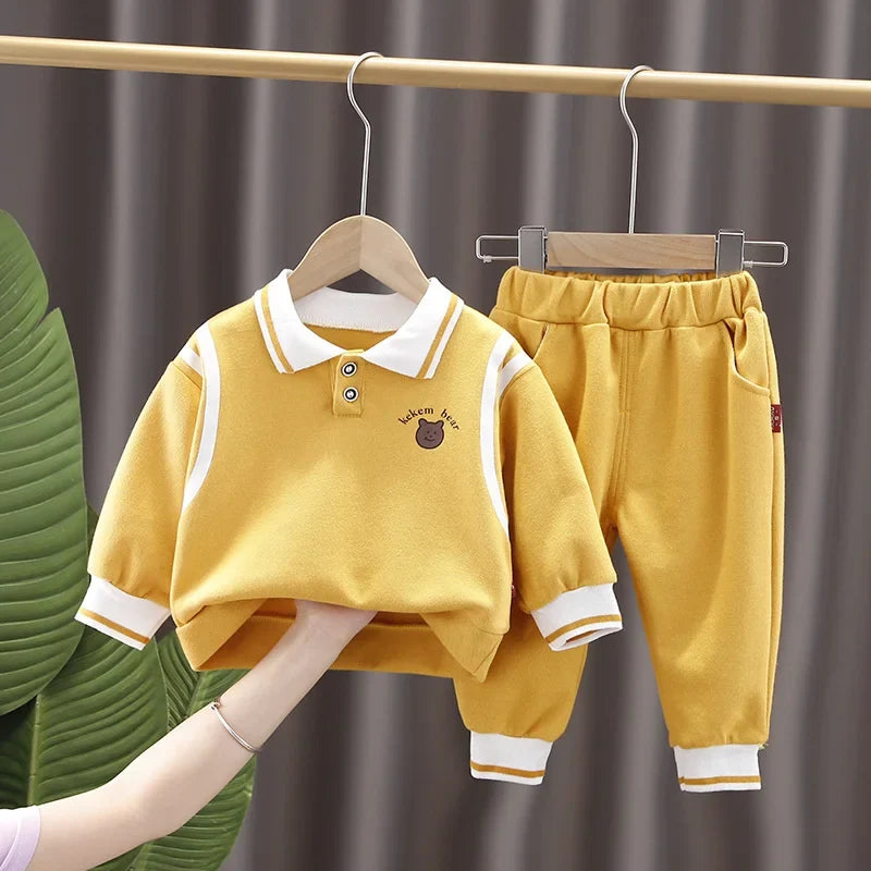 New Spring Autumn Baby Girls Clothes Kids Clothing Children Boys T-Shirt Pants 2Pcs/Set Toddler Sports Costume Infant Tracksuits