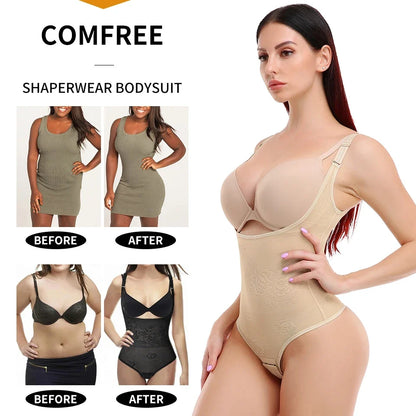Women Shapewear Bodysuit New Tummy Control Shapewear Waist Trainer Thong Body Shaper Fajas Colombianas Slimming Underwear