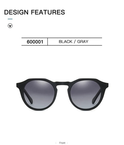 Fashion Acetate Polarized Sunglasses Round Vintage  Shade UV400 New Men/Women Retro Sun Glasses 600001S